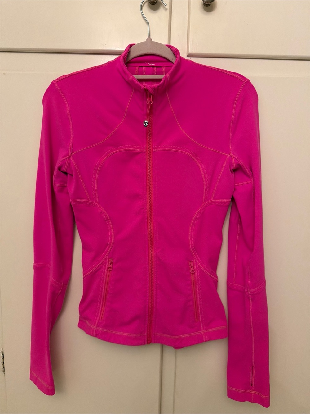 Lulu Lemon Bright Pink Zip-Up Define  Jacket